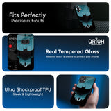 Cyan Bat Glass Case for Nothing Phone 3a Pro