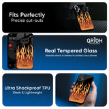 Fire Flame Glass Case for Nothing Phone 3a