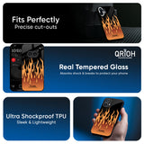 Fire Flame Glass Case for Nothing Phone 4a 5G