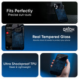 Dark Blue Grunge Glass Case for Nothing Phone 3a