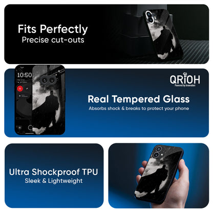 Dark Warrior Hero Glass Case for Nothing Phone 4a 5G