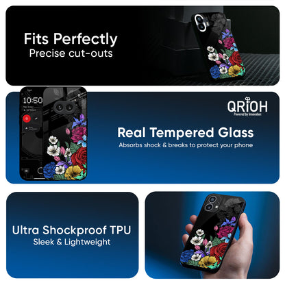 Rose Flower Bunch Art Glass Case for Nothing CMF Phone 2 Pro