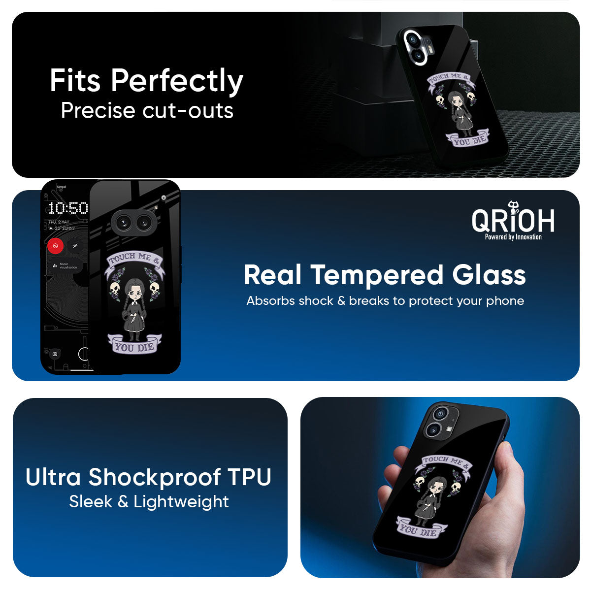 Touch Me & You Die Glass Case for Nothing Phone 3a Pro
