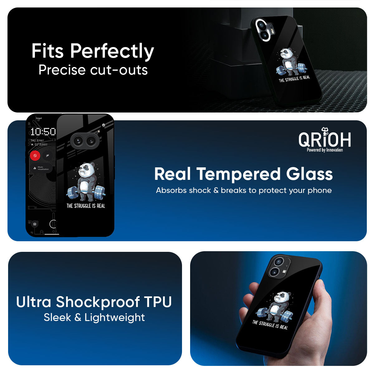 Real Struggle Glass Case for Nothing Phone 3a