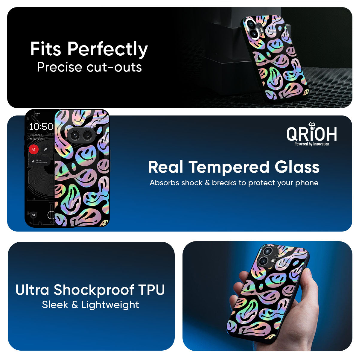 Acid Smile Glass Case for Nothing Phone 4a Pro 5G