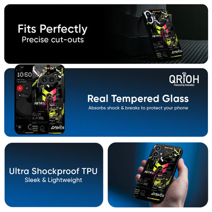 Astro Glitch Glass Case for Nothing Phone 3a
