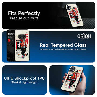 Bape Luffy Glass Case for Nothing Phone 4a 5G