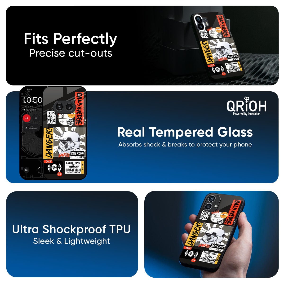 Galaxy Edge Glass Case for Nothing Phone 4a Pro 5G