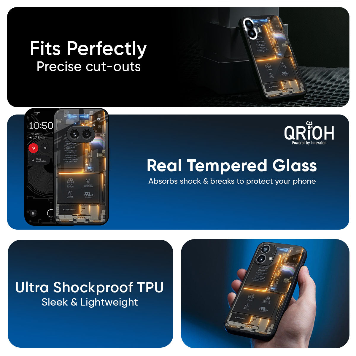 Glow Up Skeleton Glass Case for Nothing Phone 3a