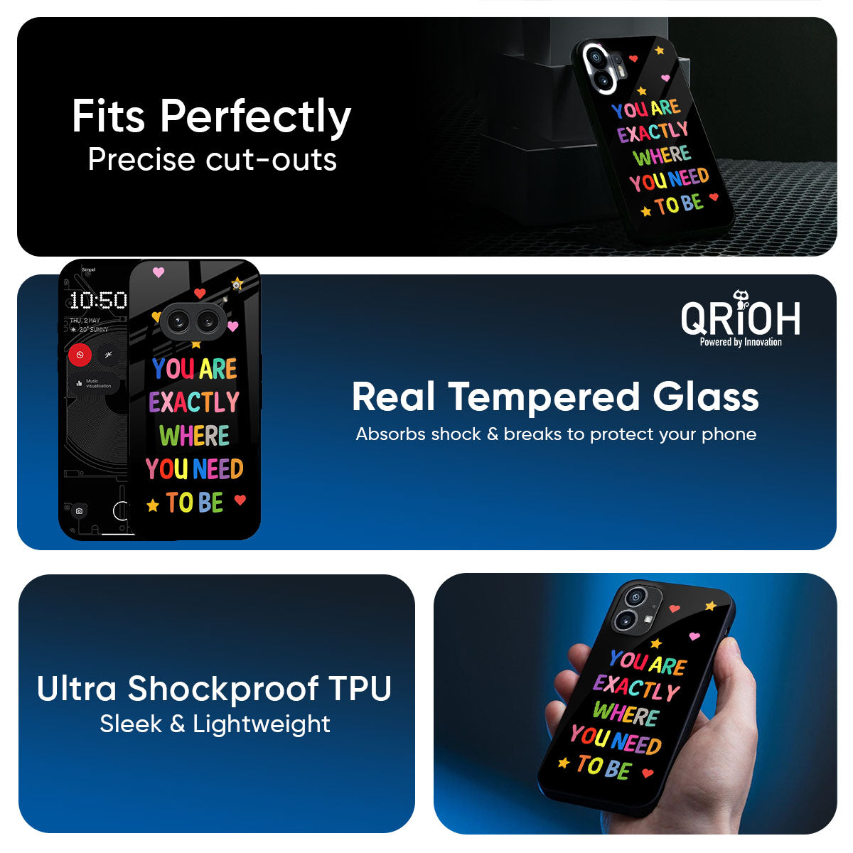 Magical Words Glass Case for Nothing Phone 3a