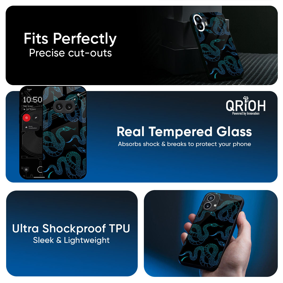 Serpentine Glass Case for Nothing Phone 3a