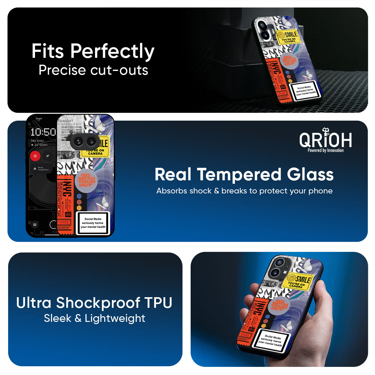 Smile for Camera Glass Case for Nothing Phone 3a