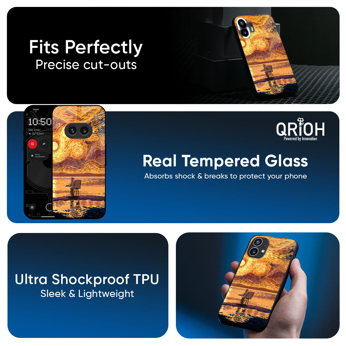 Sunset Vincent Glass Case for Nothing CMF Phone 2 Pro