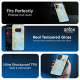 Travel Map Glass Case for Nothing Phone 3a Pro