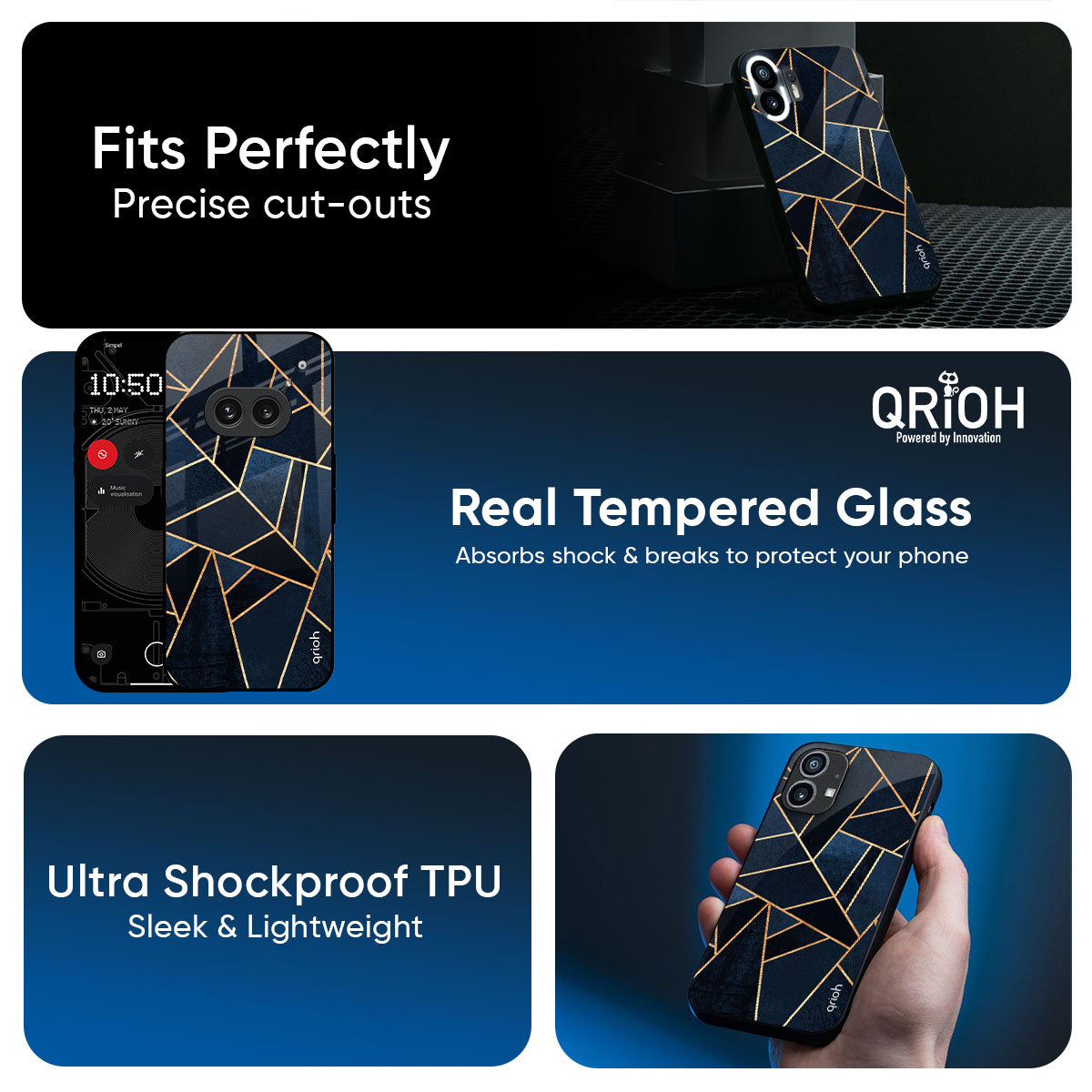 Abstract Tiles Glass Case for Nothing Phone 3a