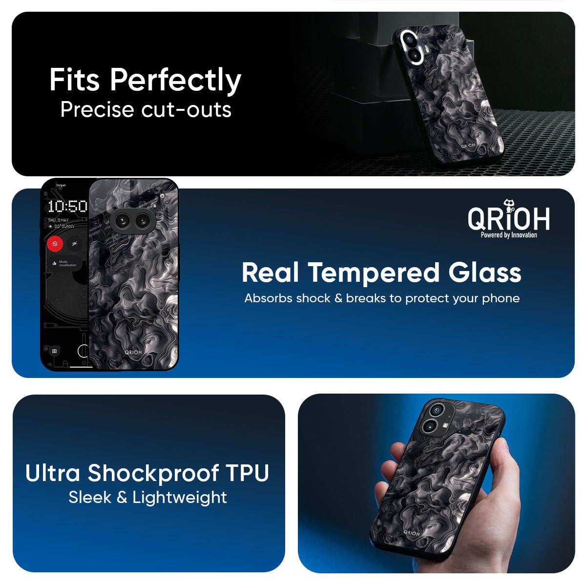 Cryptic Smoke Glass Case for Nothing Phone 3a