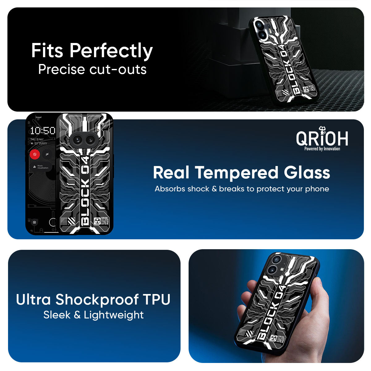 Monochrome Magic Glass Case for Nothing Phone 3a