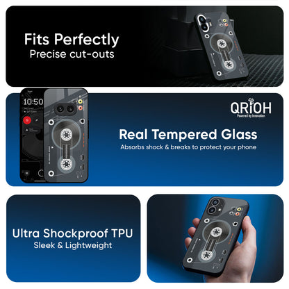 Retro Recorder Glass Case for Nothing Phone 3a