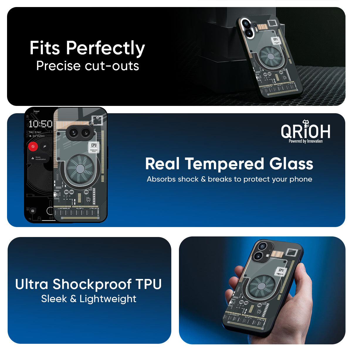 Motherboard Circuit Glass Case for Nothing Phone 3a