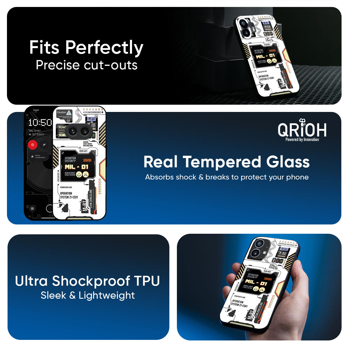 Tech Display Glass Case for Nothing Phone 3a