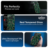 Abstract Green Glass Case For Nothing Phone 3a Pro