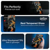 Camouflage Orange Glass Case For Nothing Phone 4a Pro 5G