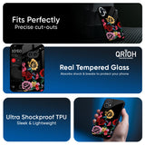 Floral Decorative Glass Case For Nothing Phone 3a Pro
