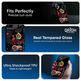 Floral Decorative Glass Case For Nothing Phone 4a 5G
