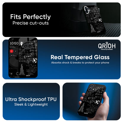 Funny Math Glass Case for Nothing Phone 4a 5G