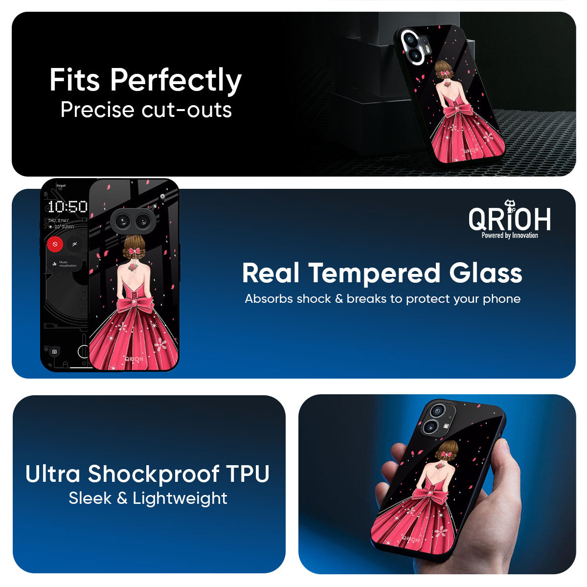 Fashion Princess Glass Case for Nothing Phone 3a Pro