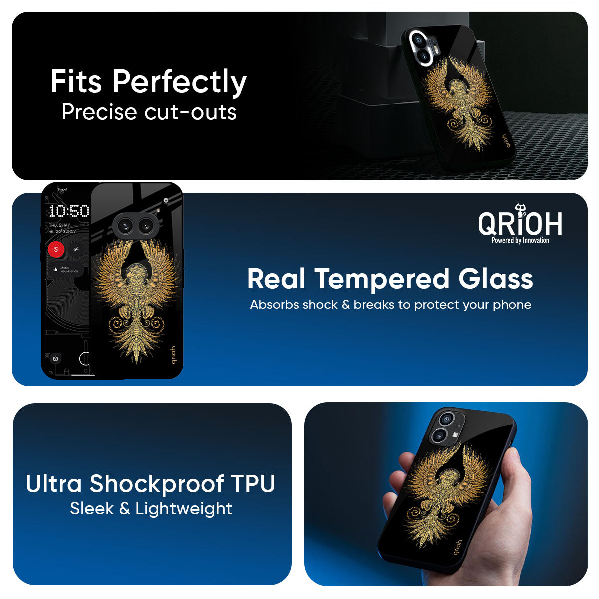Mythical Phoenix Art Glass Case for Nothing CMF Phone 2 Pro