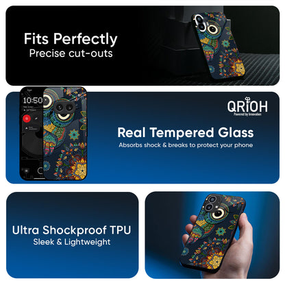 Owl Art Glass Case for Nothing Phone 3a