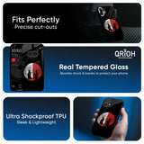 Anime Red Moon Glass Case for Nothing Phone 3a Pro