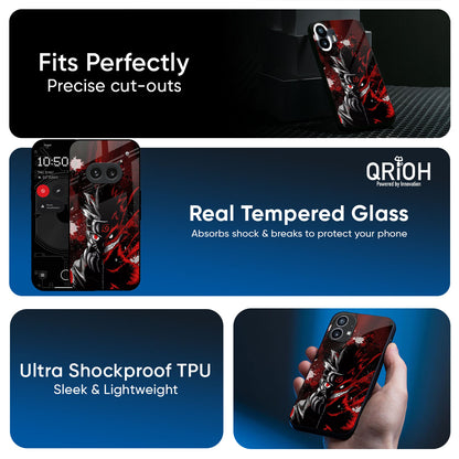 Dark Character Glass Case for Nothing Phone 3a Pro