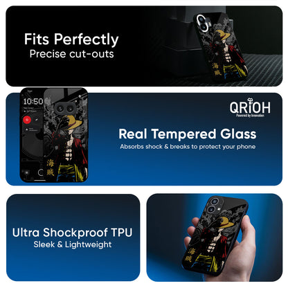Dark Luffy Glass Case for Nothing Phone 3a