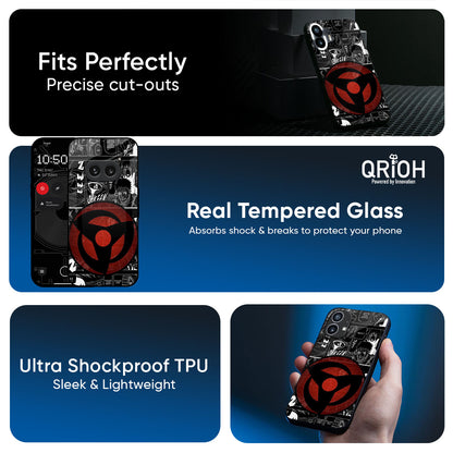 Sharingan Glass Case for Nothing Phone 3a