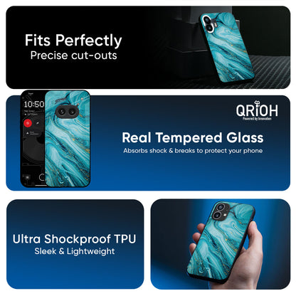 Ocean Marble Glass Case for Nothing Phone 3a