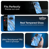 Vibrant Blue Marble Glass Case for Nothing Phone 3a Pro