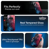 Blue & Red Smoke Glass Case for Nothing Phone 3a Pro