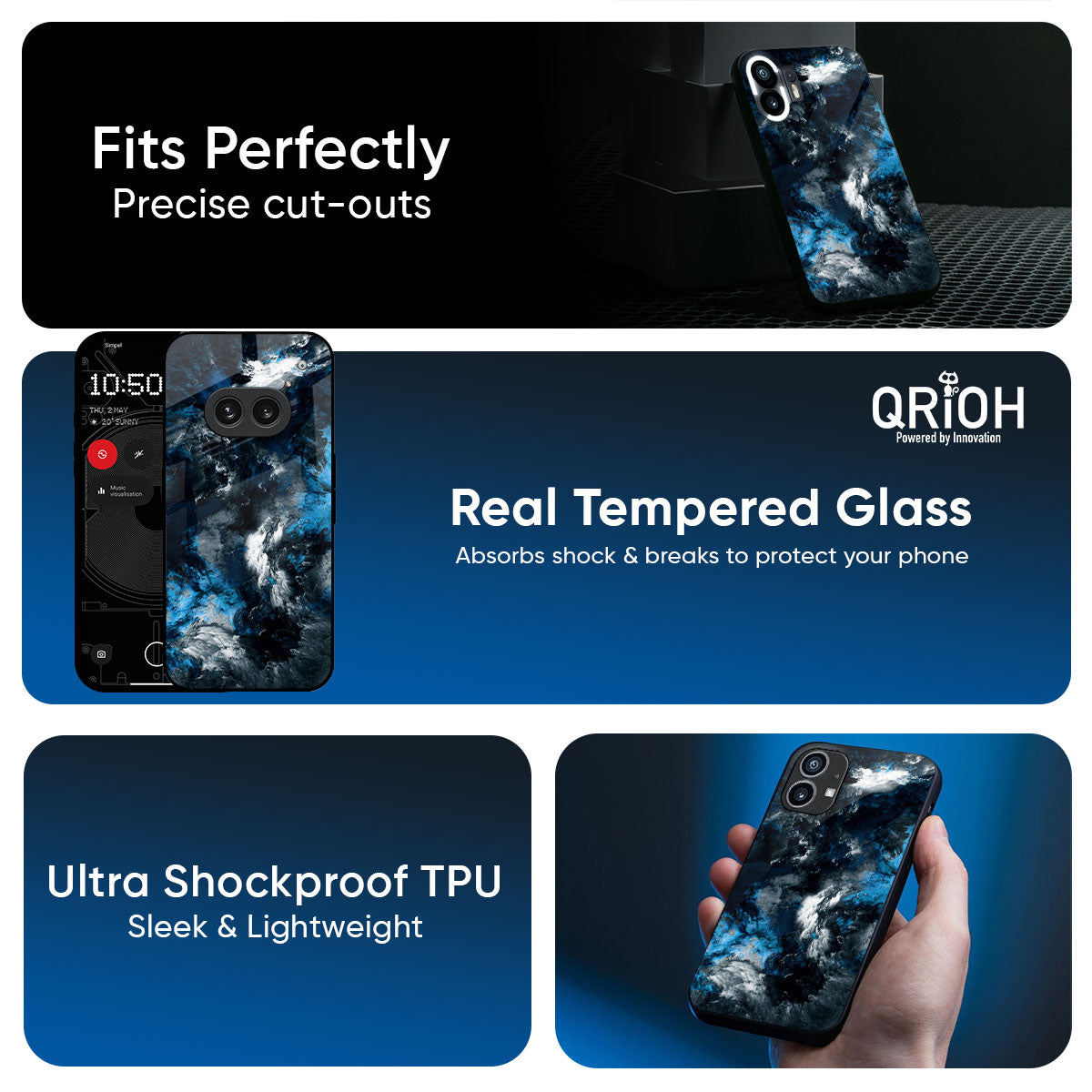 Cloudy Dust Glass Case for Nothing Phone 4a Pro 5G