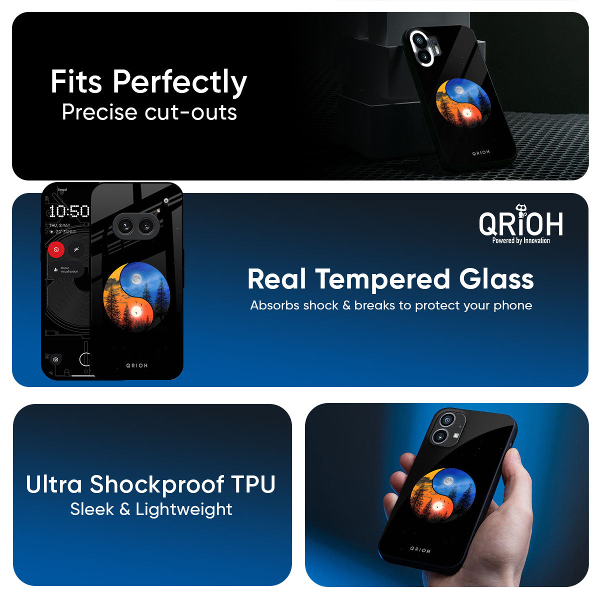 Yin Yang Balance Glass Case for Nothing Phone 4a Pro 5G