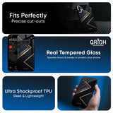 Sleek Golden & Navy Glass Case for Nothing Phone 3a