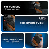 Tri Color Wood Glass Case for Nothing Phone 3a Pro
