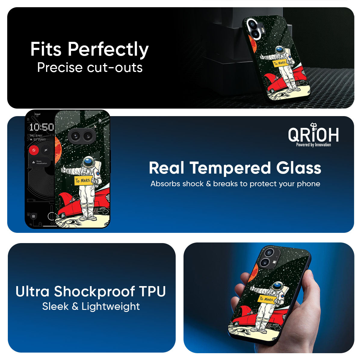 Astronaut on Mars Glass Case for Nothing Phone 3a