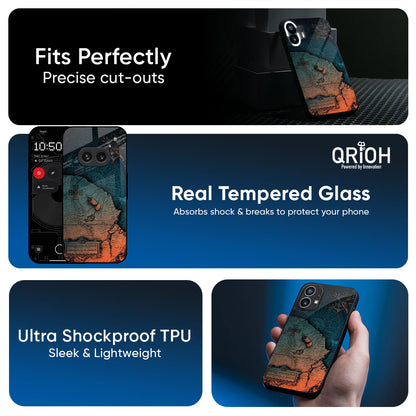 Geographical Map Glass Case for Nothing Phone 3a Pro