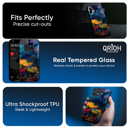 Multicolor Oil Painting Glass Case for Nothing Phone 3a