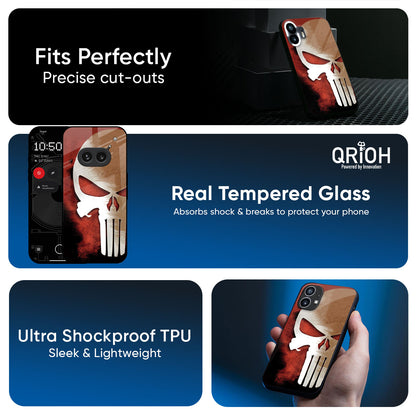 Red Skull Glass Case for Nothing Phone 4a 5G
