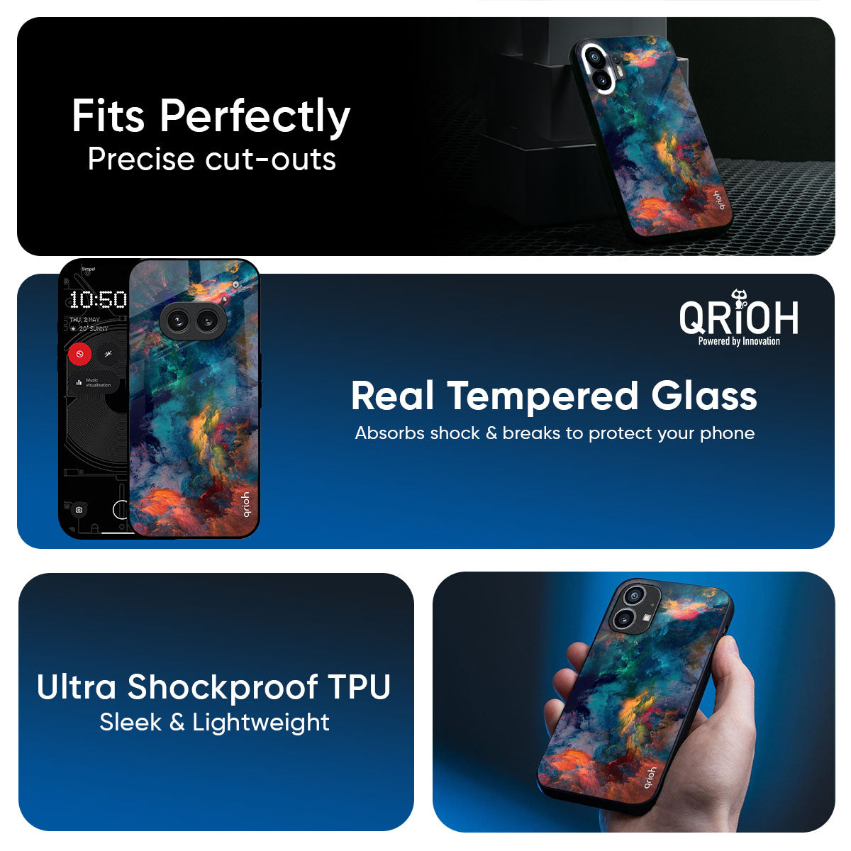 Cloudburst Glass Case for Nothing Phone 3a