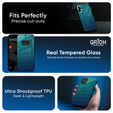Green Triangle Pattern Glass Case for Nothing Phone 4a Pro 5G