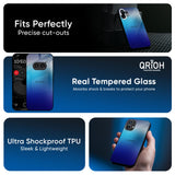 Blue Rhombus Pattern Glass Case for Nothing Phone 4a Pro 5G